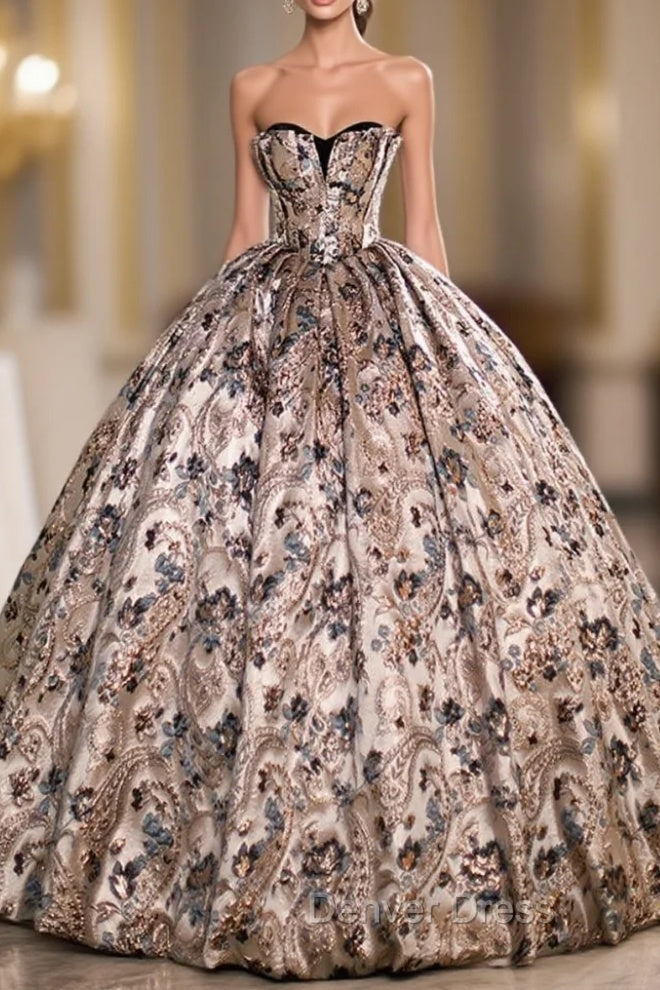 Ball Gown Print Sweetheart Quinceanera Dresses Main image