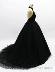 Ball Gown Prom Dresses Open Back Dress Wedding Party Court Train Sleeveless Halter Tulle Backless With Pleats