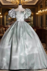 Ball Gown Puffy Sleeves Quinceanera Prom Dresses