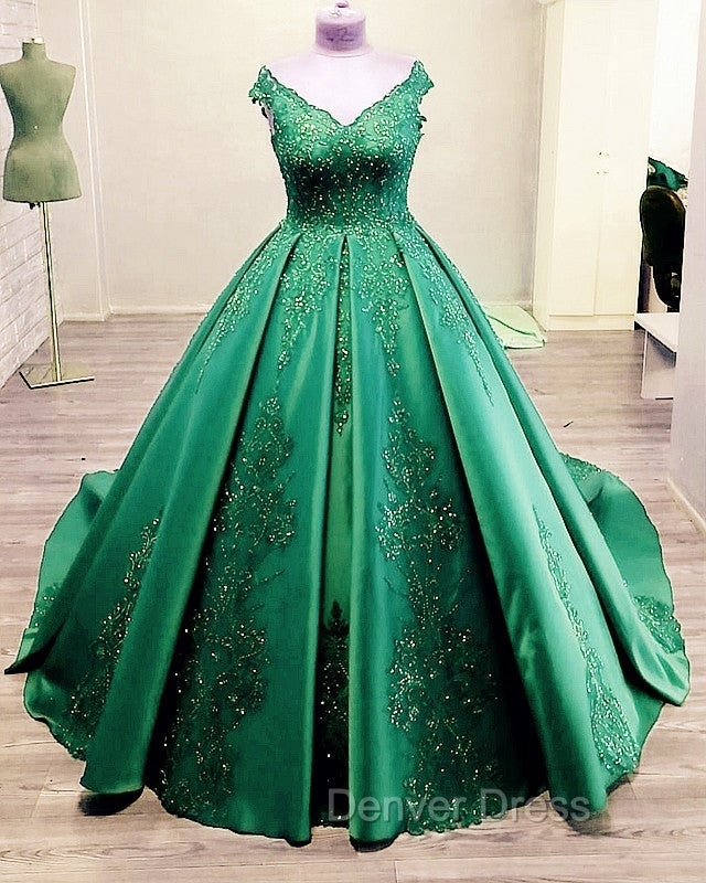 Ball Gown Quinceanera Dresses Sequins Lace V Neck Secondary image