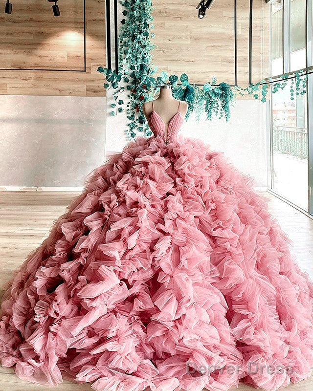 Ball Gowns Ruffles Dresses Spaghetti Straps