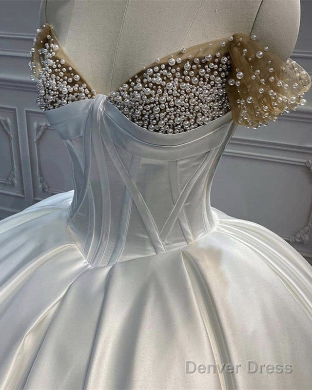 Ball Gowns Satin Corset Wedding Dresses