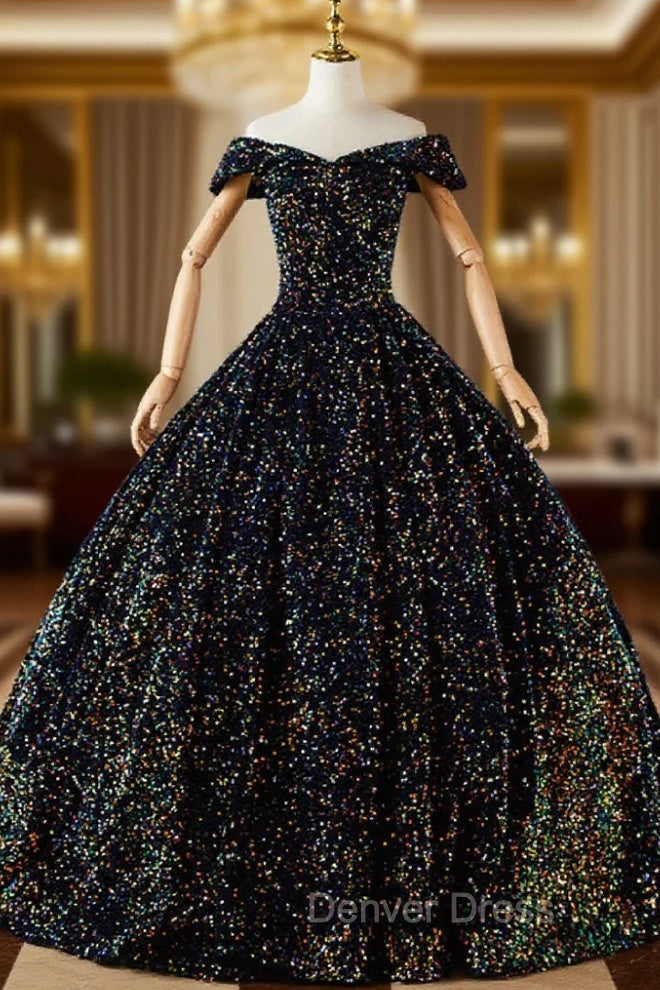 Ball Gown Sequins Off the Shoulder Quinceanera Dresses Main image