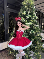 Ball Gowns Spaghetti Straps Red Christmas Dress Birthday Dresses Birthday Outfits