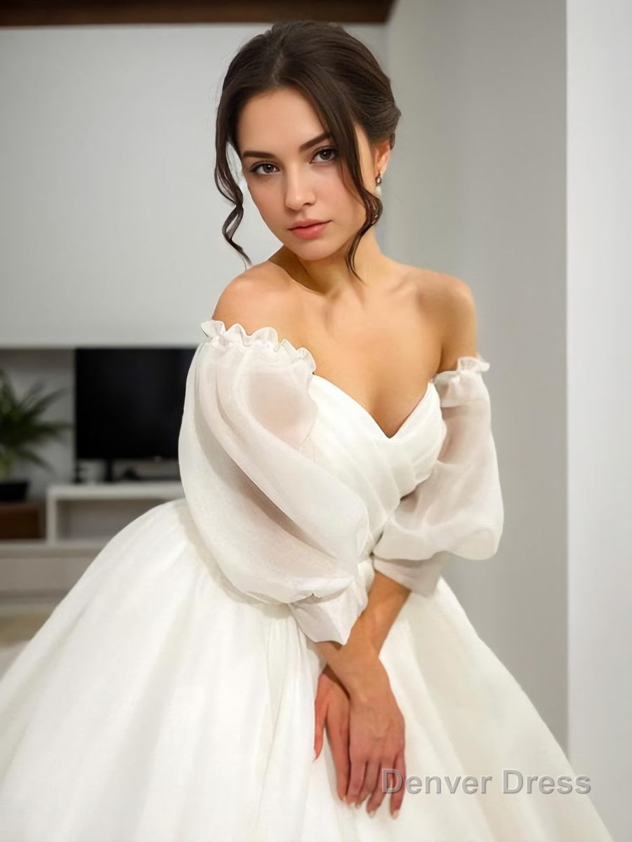 Ball Gown Sweep Train Sweetheart Sequins Prom Dresses LBQ1944