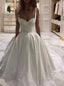 Ball Gowns Sweetheart Sweep Train Satin Wedding Dresses