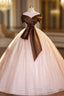 Ball Gown Tulle Sequins Off the Shoulder Quinceanera Dresses