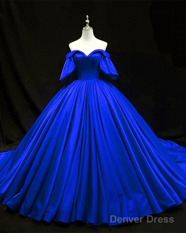 Ball Gowns Wedding Dresses Satin Ruffles Sleeves Secondary image