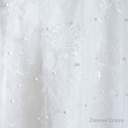 Beading Pearls Lace Floor Length Straps V-Back Backless White A-Line Wedding Dresses