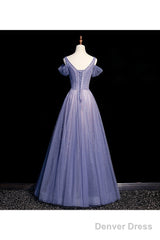 Beautiful Beaded V-Neckline Long Floor Length, A-Line Formal Gown