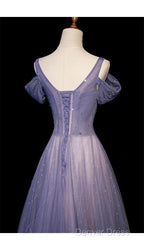 Beautiful Beaded V-Neckline Long Floor Length, A-Line Formal Gown