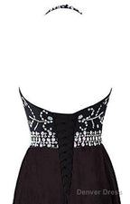 Beautiful Gradient Beaded A-Line Party Gown, Long Junior Prom Dress