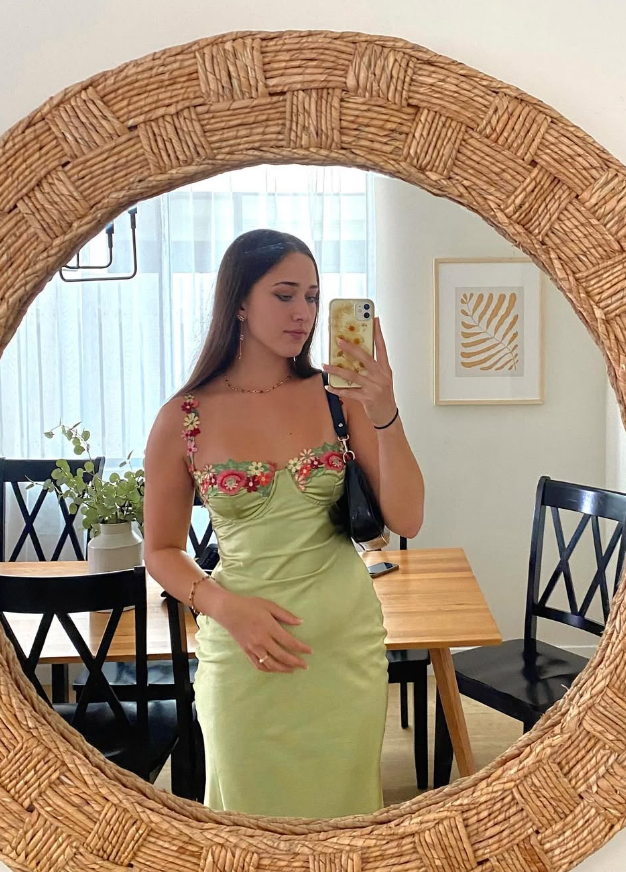 Beautiful Green Applique Long Prom Dress