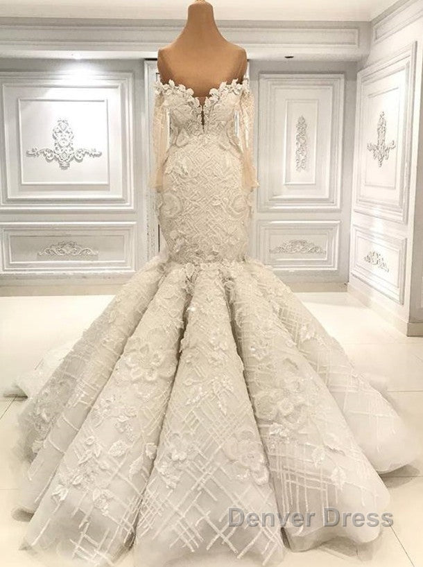 Beautiful Ivory Mermaid Sweetheart Lace Bridal Gown for Wedding Secondary image