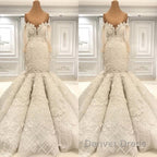 Beautiful Ivory Mermaid Sweetheart Lace Bridal Gown for Wedding