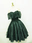 Beautiful Lace Green Off Shoulder Knee Length Prom Dress, Homecoming Dresses