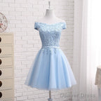 Beautiful Light Blue Prom Dress, Charming Blue Bridesmaid Dress , Prom Dresses