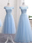 Beautiful Light Blue Prom Dress, Charming Blue Bridesmaid Dress , Prom Dresses