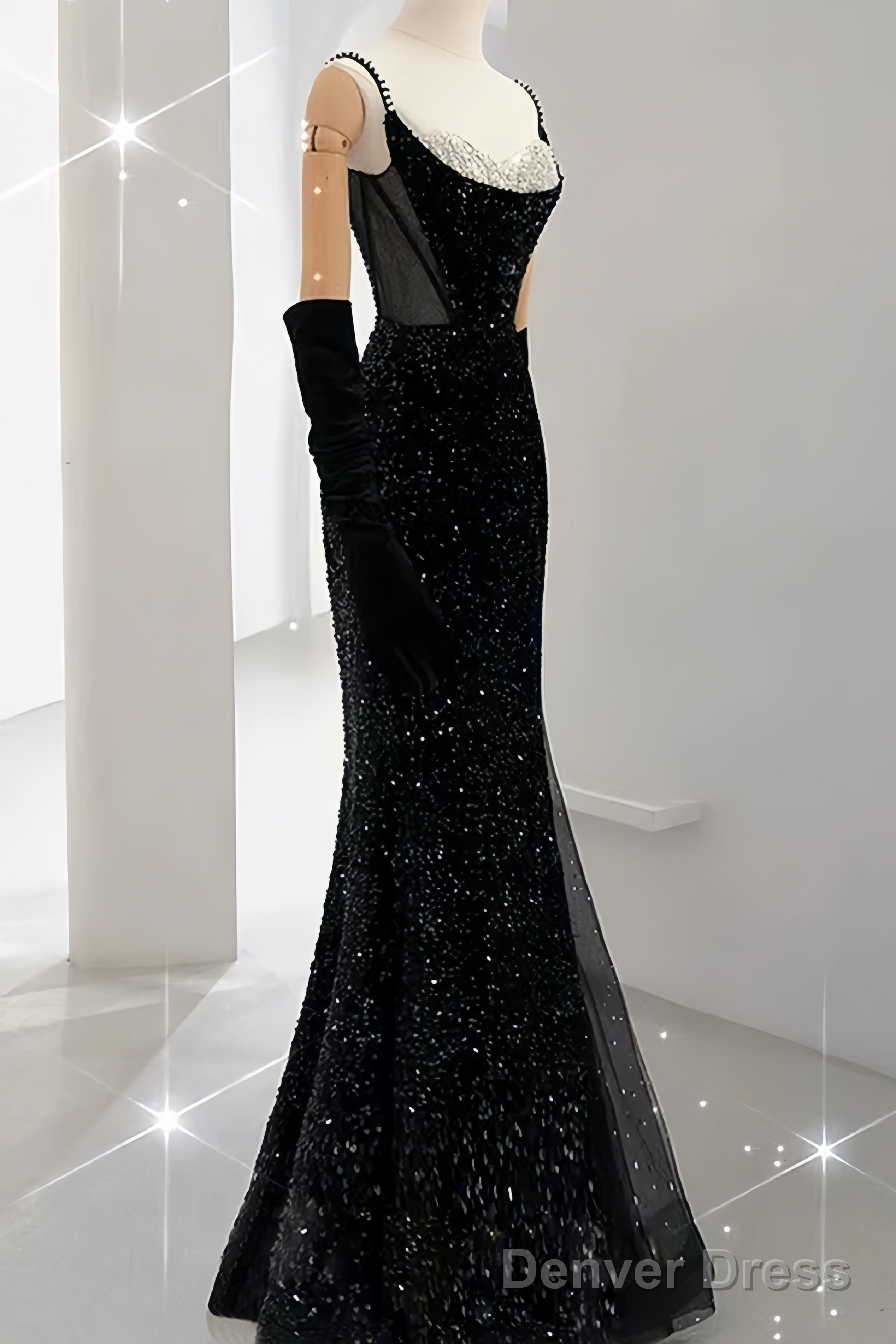 Beautiful Mermaid Straps Slit Burgundy Long Prom Dresses