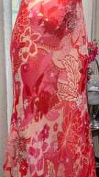 Beautiful Printed V-Neck Strapless Chiffon Mermaid Prom Dresses