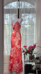 Beautiful Printed V-Neck Strapless Chiffon Mermaid Prom Dresses