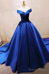 Beautiful Royal Blue Party Dress, Prom Dress , Long Formal Gowns