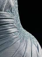 Beautiful Spaghetti Strap Mermaid Glitter Satin Long Prom Backless Applique Prom Gowns Simple Wedding Dresses