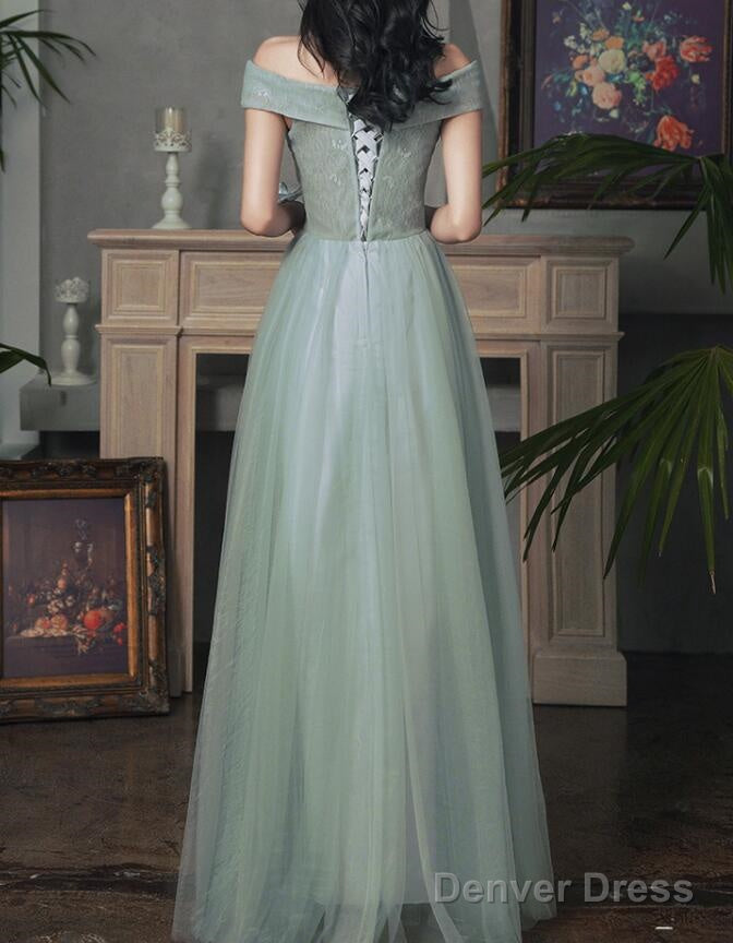 Beautiful Tulle A Line Floor Length Prom Dress Prom Dress, Tulle Prom Dresses With Lace