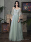 Beautiful Tulle A Line Floor Length Prom Dress Prom Dress, Tulle Prom Dresses With Lace