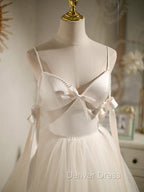 Beige Aline Tulle Short Prom Dress Beige Tulle Homecoming Dresses