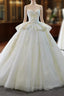 Best Discount And High Quality Ivory White Ball Gowns Tulle Appliques Sweetheart Wedding Dresses