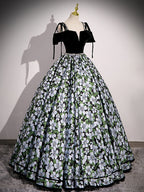 Black A Line Satin Long Prom Dress, Black Long Prom Dresses