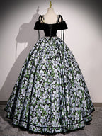 Black A Line Satin Long Prom Dress, Black Long Prom Dresses