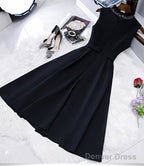 Black A Line Short Homecoming Dress