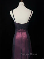 Black and Red Sweetheart Long Formal Dresses, Straps Long Prom Dresses