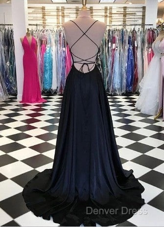 Black And Royal Blue Prom Dresses,  Evening Gown, Graduation School Party Dresses, Winter Formal Dresses Secondary image