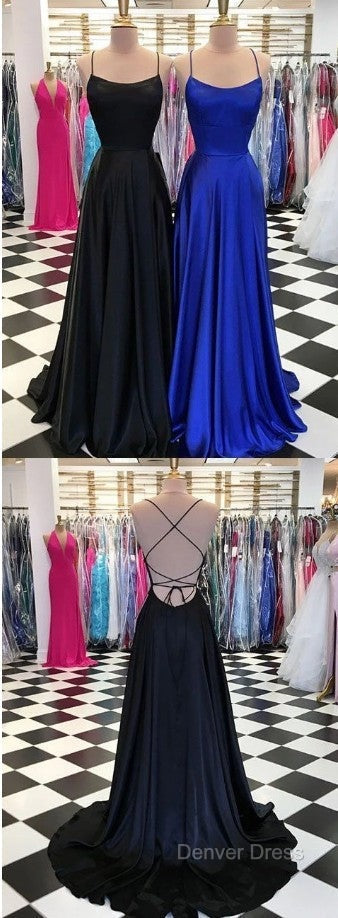 Black And Royal Blue Prom Dresses,  Evening Gown, Graduation School Party Dresses, Winter Formal Dresses