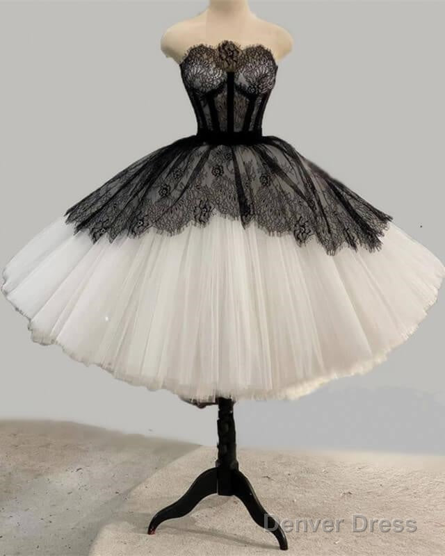 Black And White Ball Gowns Prom Dresses