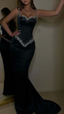Black Beading Spaghetti Strap Elegant Sleeveless Mermaid Prom Dresses Eveing Gowns