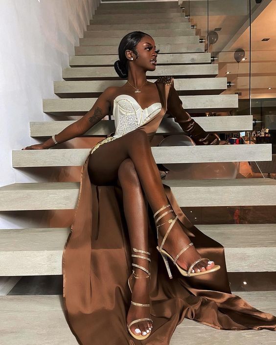 Black Girl Prom Gowns Long Prom Dresses Main image