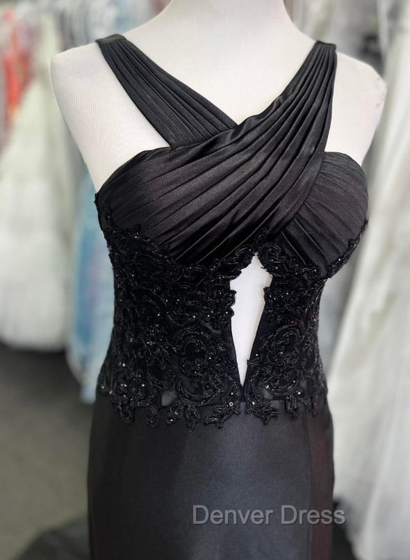 Black Halter Long Prom Dresses with Corset Top and Slit Skirt Secondary image