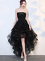 Black High Low Tulle And Applique Fashion Homecoming Dresses, Black Party Dress, Tulle Party Dress