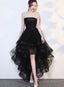 Black High Low Tulle And Applique Fashion Homecoming Dress, Black Prom Dress, Tulle Prom Dresses