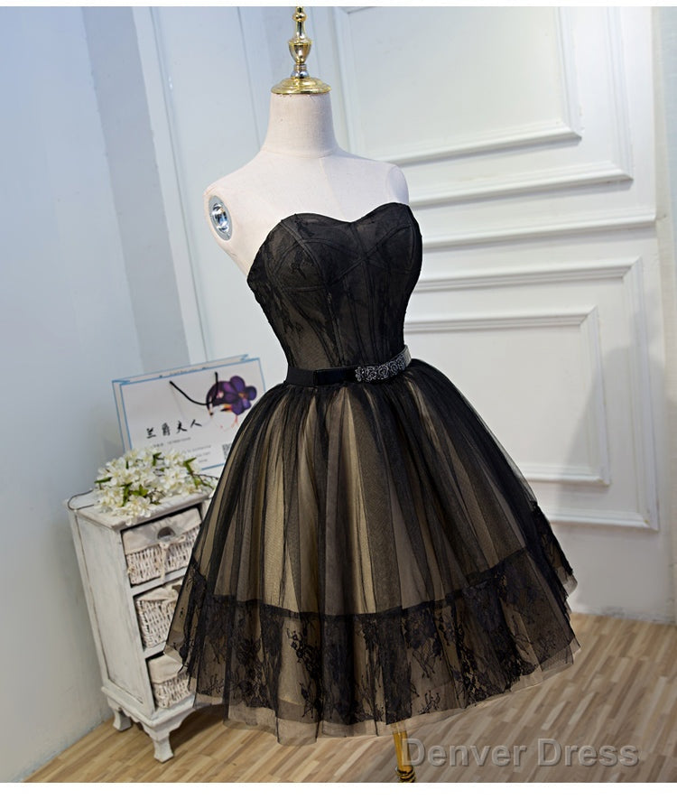 Black Hoco Dress Short Homecoming Dresses