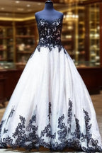 Black Lace Embroidery Wedding Dresses