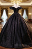 Black Lace Off the Shoulder Quinceanera Dresses