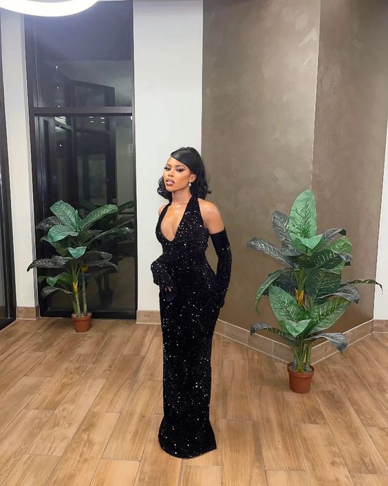 Black Mermaid Long Prom Dress, Fashion Prom Dresses Main image