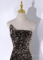 Black Mermaid Sequins Long Prom Dresses, Black Evening Dresses Party Dresses