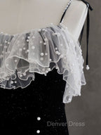 Black Mermaid Velvet Short Prom Dress, Black Short Prom Dresses