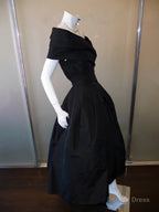 Black Prom Dress,Off The Shoulder Prom Dress,Bodice Prom Dress,Fashion Prom Dresses